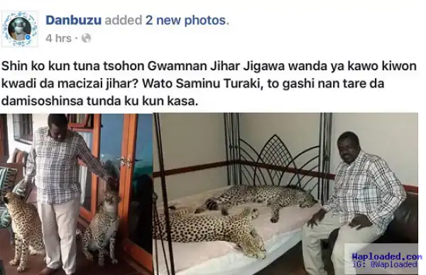 Ex-Jigawa Governor Pictured Spending Time With His Pets
